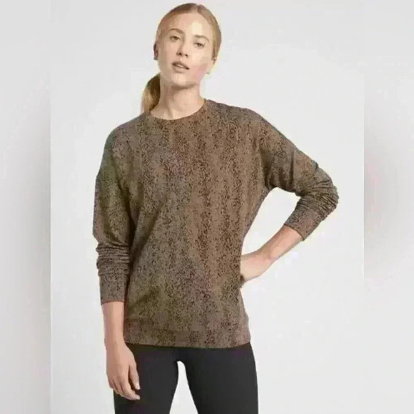 Athleta Tops - Athleta Studio to Street Splatter  Animal Print Womens Small EUC